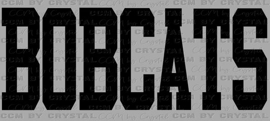 Bobcats Sport Font Mascot Ready to Press Transfer DTF Transfer Sublimation Transfer