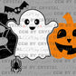 Halloween Boo Ready to Press Transfer DTF Transfer