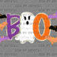 Boo Halloween Ghost Ready to Press Transfer DTF Transfer Sublimation Transfer