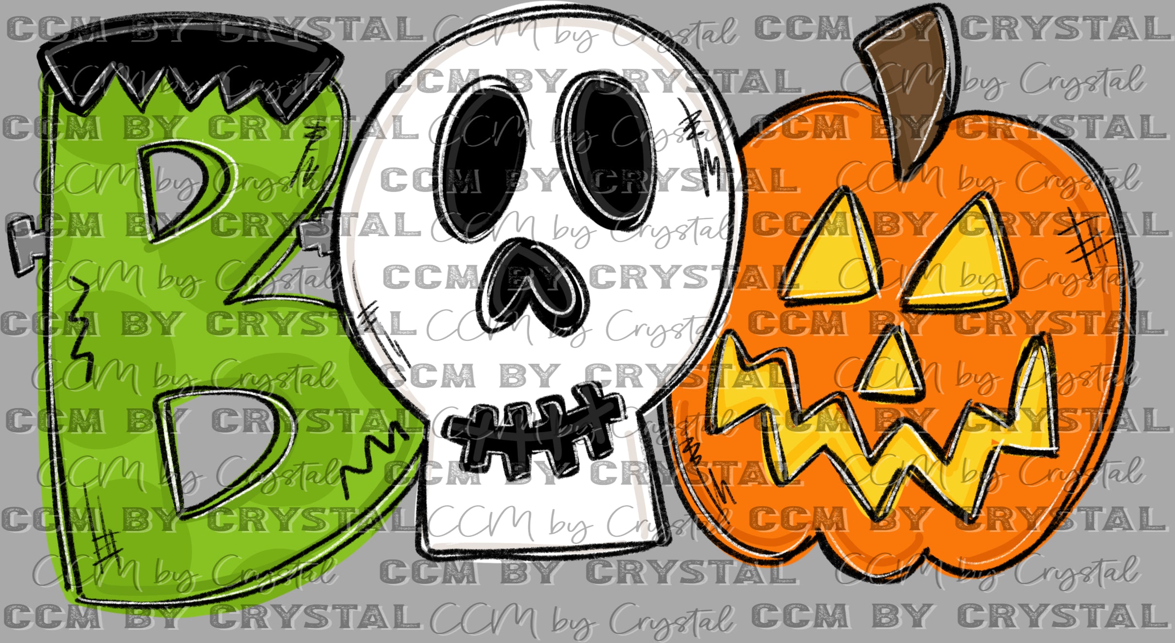 Halloween Boo Monsters Ready to Press Transfer DTF Transfer Sublimatio ...