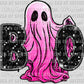 Boo Ghost Halloween Faux Sequins Faux Embroidery Ready to Press Transfer