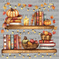Fall Bookshelf Ready to Press Transfer DTF Transfer Sublimation Transfer