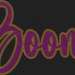 Boone 2-Color Approximately 11" wide Spangle Transfer