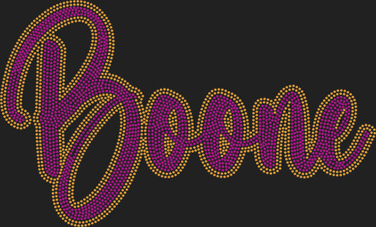 Boone 2-Color Approximately 11" wide Spangle Transfer
