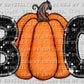 Boo Pumpkin Faux Embroidery Faux Sequins Halloween Fall Ready to Press Transfer