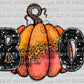 Boo Pumpkin Faux Embroidery Faux Sequins Halloween Fall Ready to Press Transfer