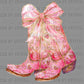Cowgirl Boots Valentines Day Ready to Press Transfer DTF Transfer Sublimation Transfer