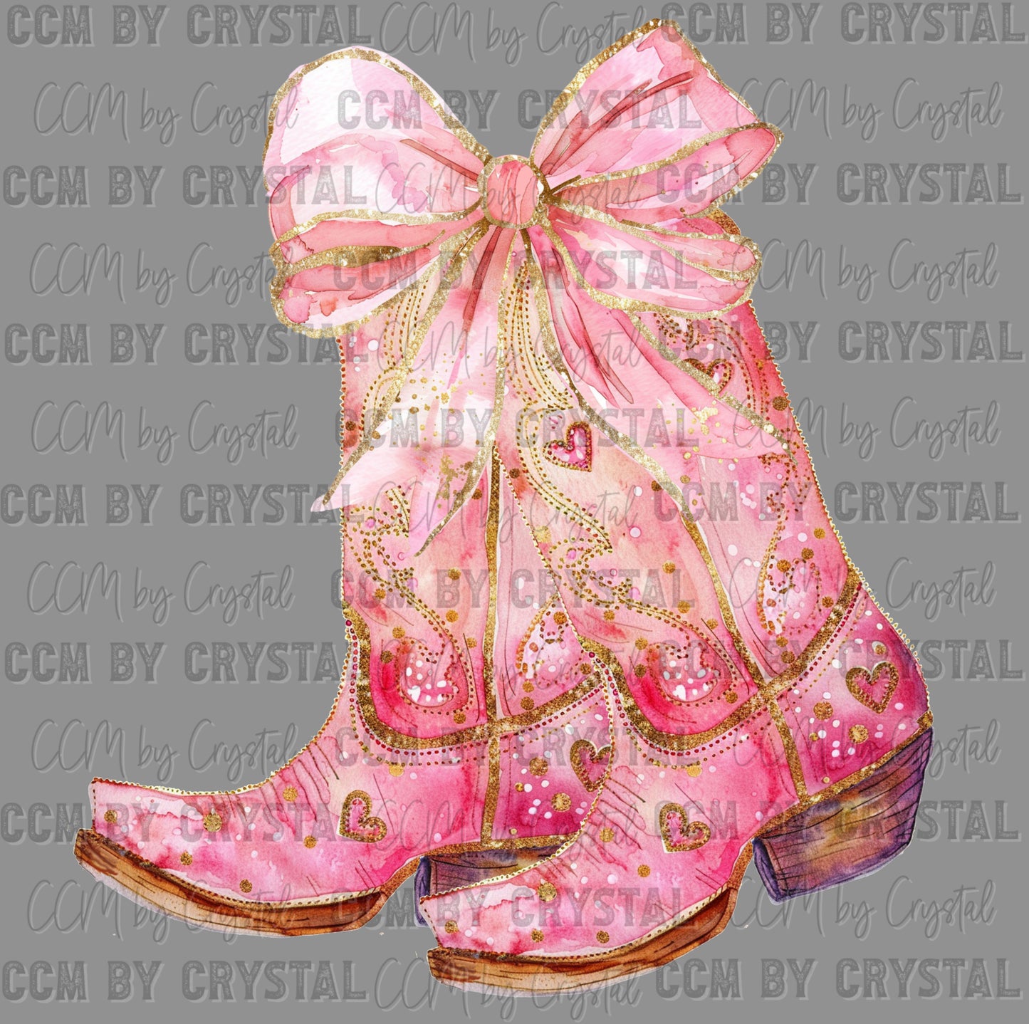 Cowgirl Boots Valentines Day Ready to Press Transfer DTF Transfer Sublimation Transfer