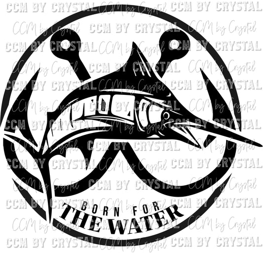 Born for the Water Fishing Ready to Press Transfer