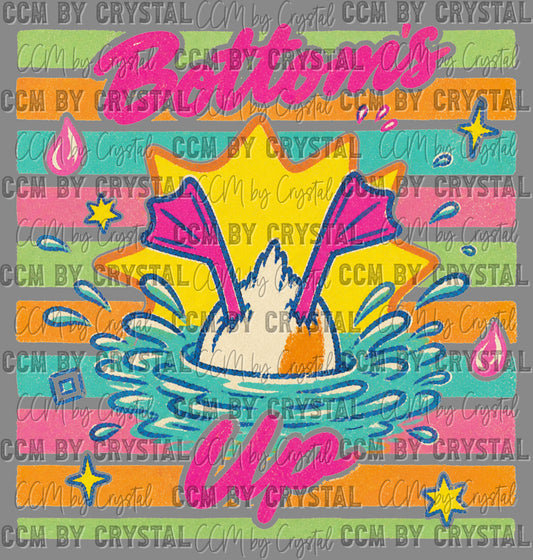 Bottoms Up Summertime Ready to Press DTF Transfers Sublimation Transfers