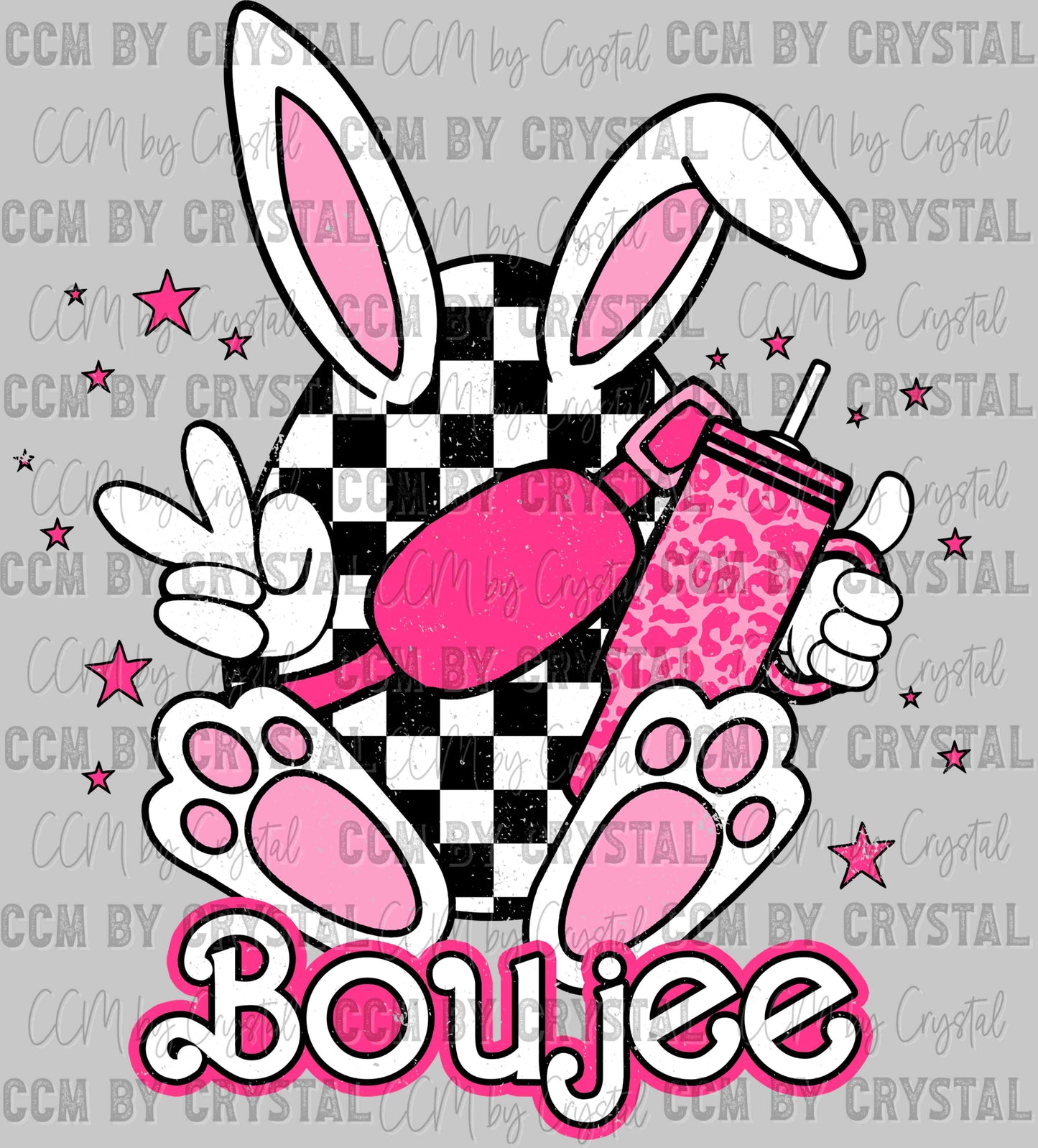 Easter Pink Boujee Egg Ready to Press Transfer