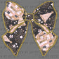 New Year Disco Bow Faux Glitter Ready to Press Instant Peel DTF Transfers Sublimation Transfers