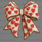 Hearts Bow Faux Yarn Valentines Ready to Press Instant Peel DTF Transfers Sublimation Transfers
