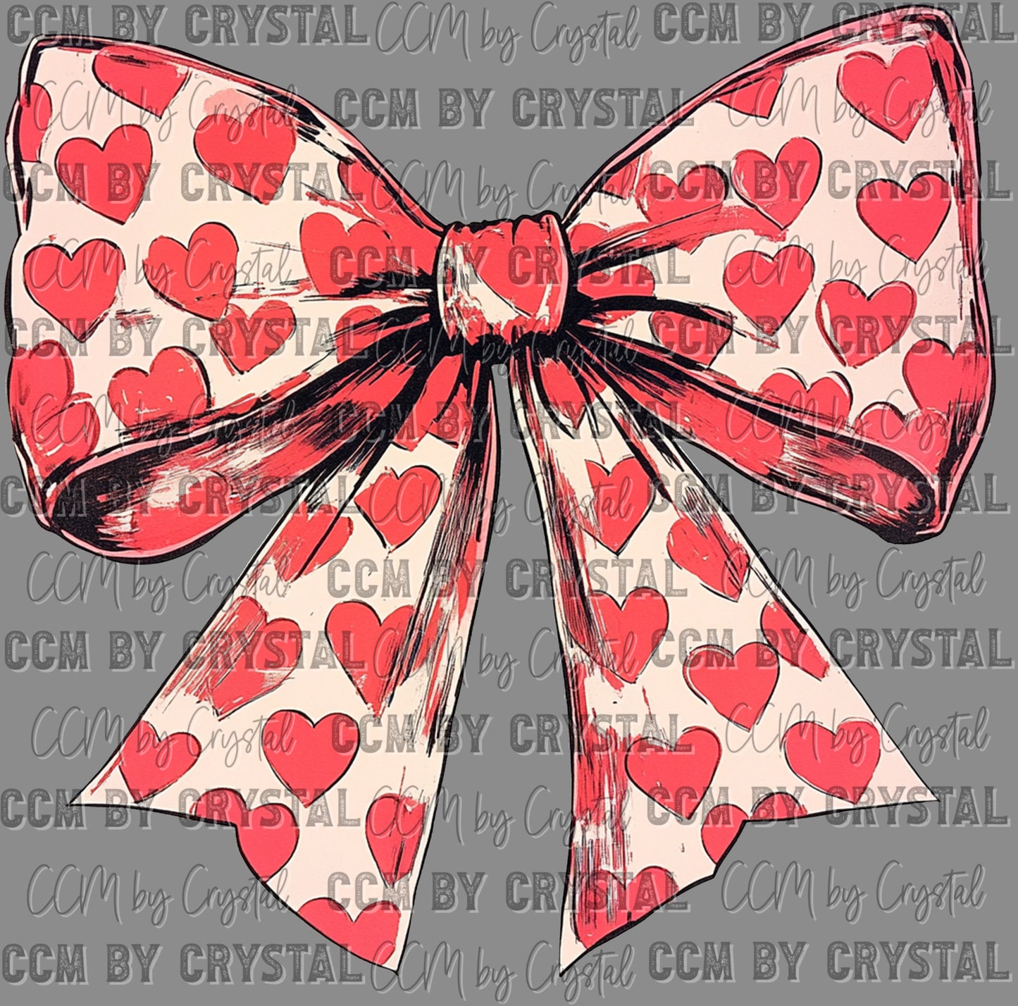 Valentine's Day Heart Bow Ready to Press Transfer DTF Transfer Sublimation Transfer