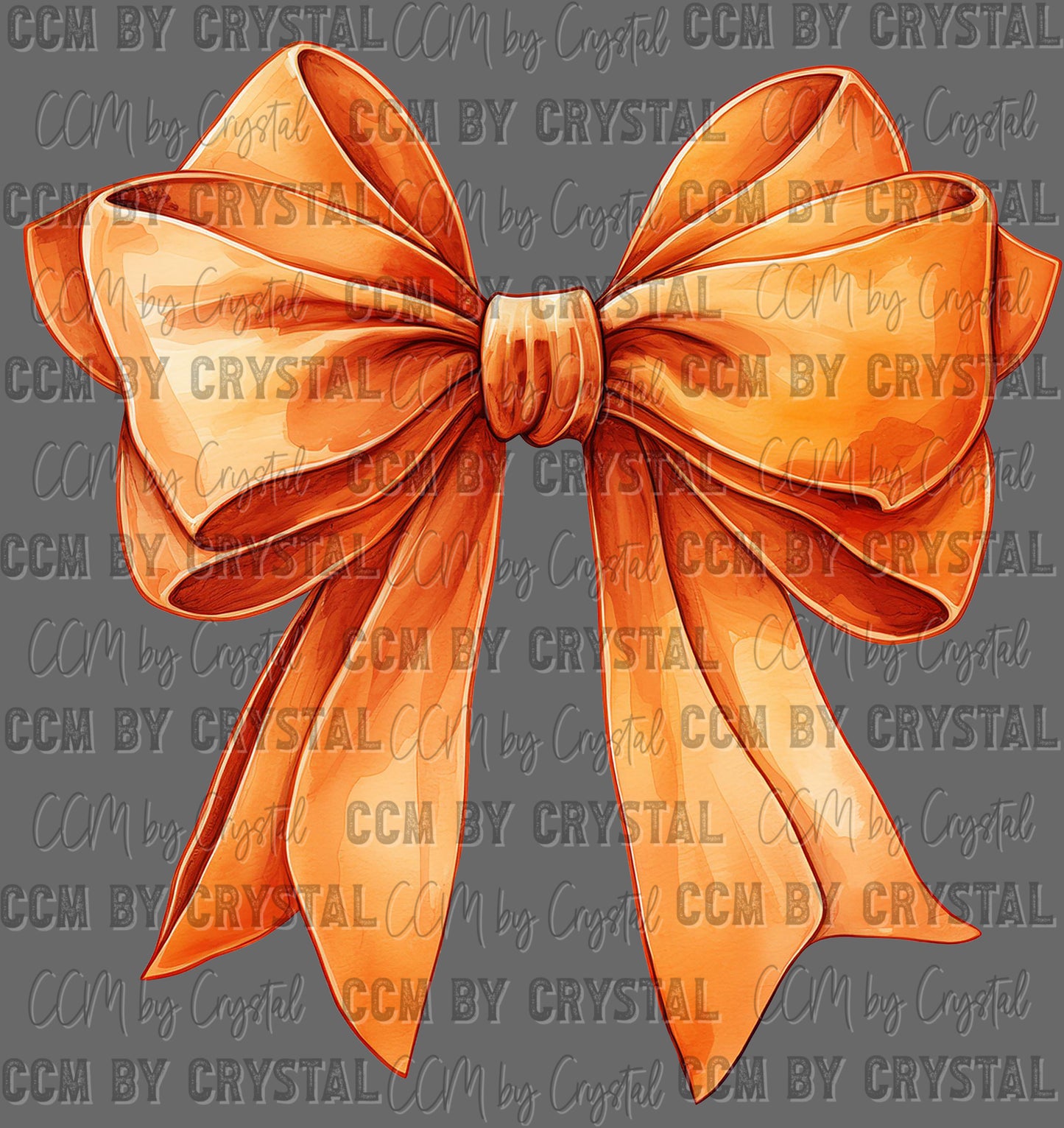 Orange Bow Ready to Press Transfer DTF Transfer Sublimation Transfer