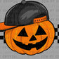 Halloween Boy Pumpkin with Hat Ready to Press Transfer DTF Transfer Sublimation Transfer