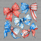 Bows Coquette Fourth of July 4th Patriotic Ready to Press Transfer DTF Transfer