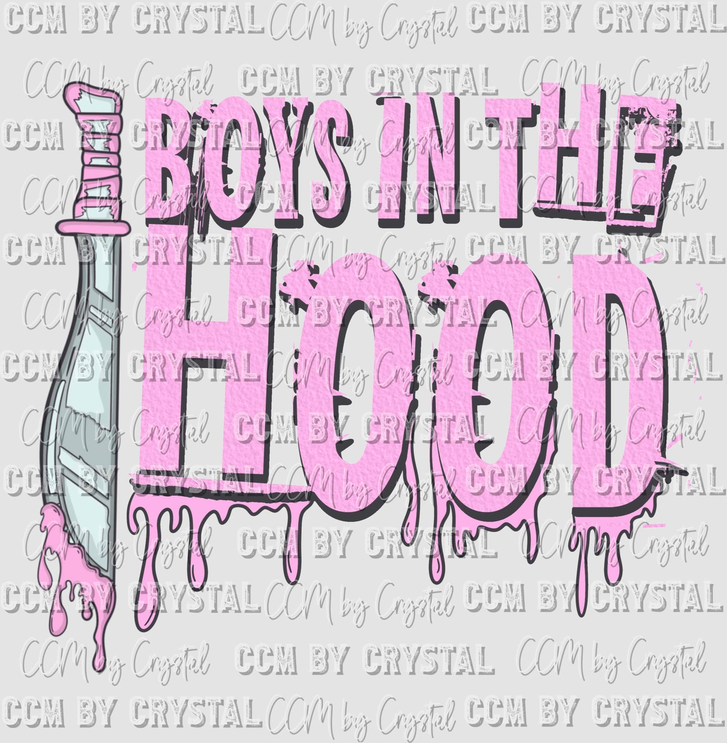 Boys in the Hood Pocket Sleeve Halloween Ready to Press Transfer