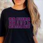 Braves 11" Wide 2- Color Spangle Transfer