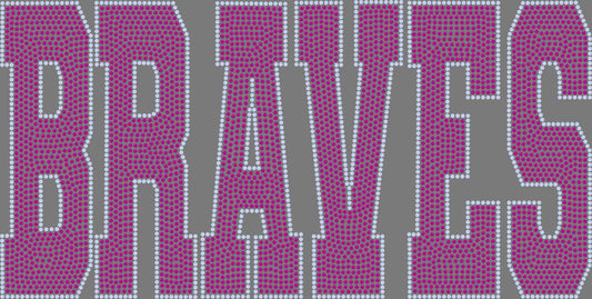 Braves 11" Wide 2- Color Spangle Transfer