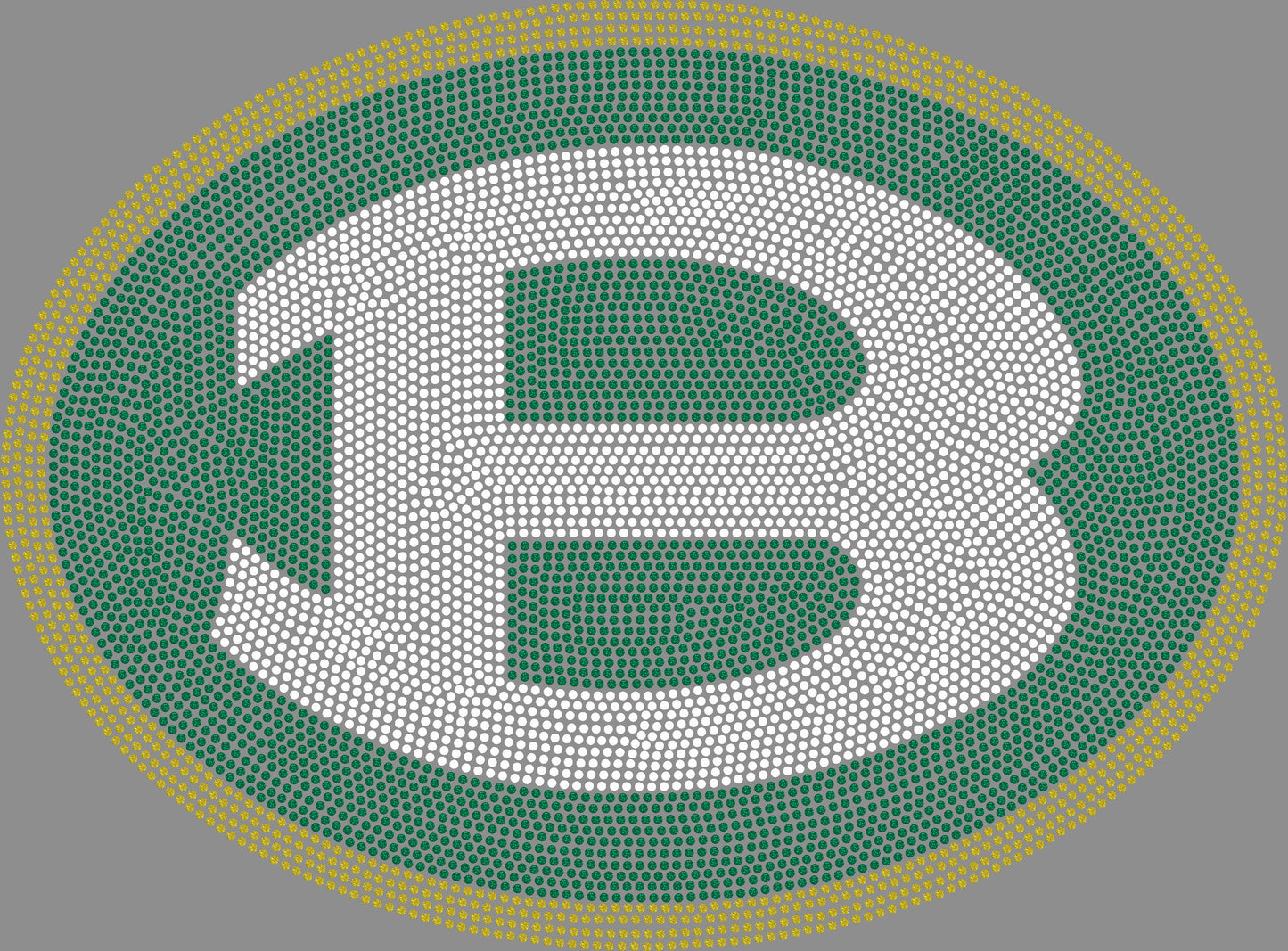 B Brooke High School Bruin Approximately 11" wide Spangle Transfer