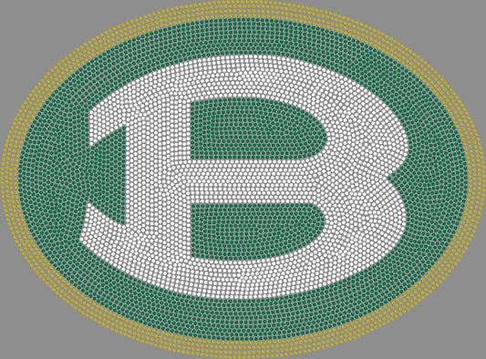 B Brooke High School Bruin Approximately 11" wide Spangle Transfer