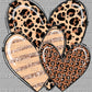 Brown Leopard Striped Hearts Valentine's Day Ready to Press Transfer DTF Transfer Sublimation Transfer