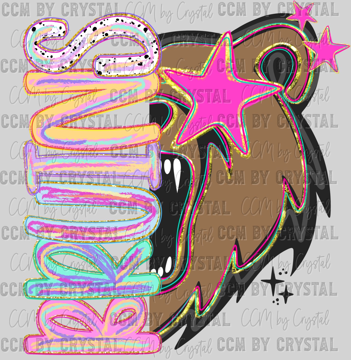 Bruins Pastel Mascot Ready to Press DTF Transfers Sublimation Transfers