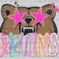 Bruins Pastel Mascot Ready to Press DTF Transfers Sublimation Transfers