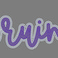 Custom Personalized Name/Mascot Script 11" 2- Color Spangle Transfer