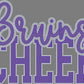 Custom Personalized Mascot Cheer Script 11" 2- Color Spangle Transfer