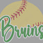 Bruins Baseball or Softball Approximately 11" wide Spangle Transfer