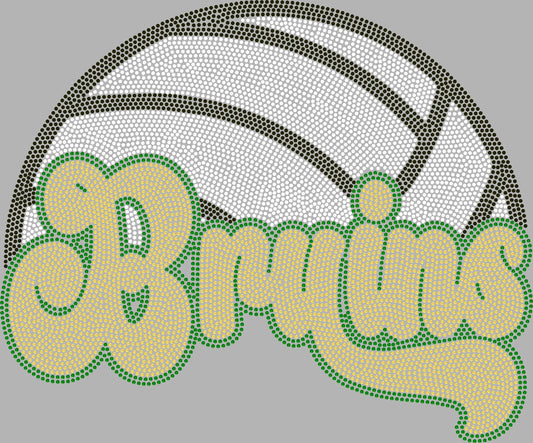Bruins Volleyball Approximately 11" wide Spangle Transfer