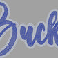 Bucks 2-Color Approximately 11" wide Spangle Transfer
