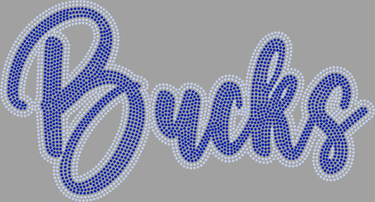 Bucks 2-Color Approximately 11" wide Spangle Transfer