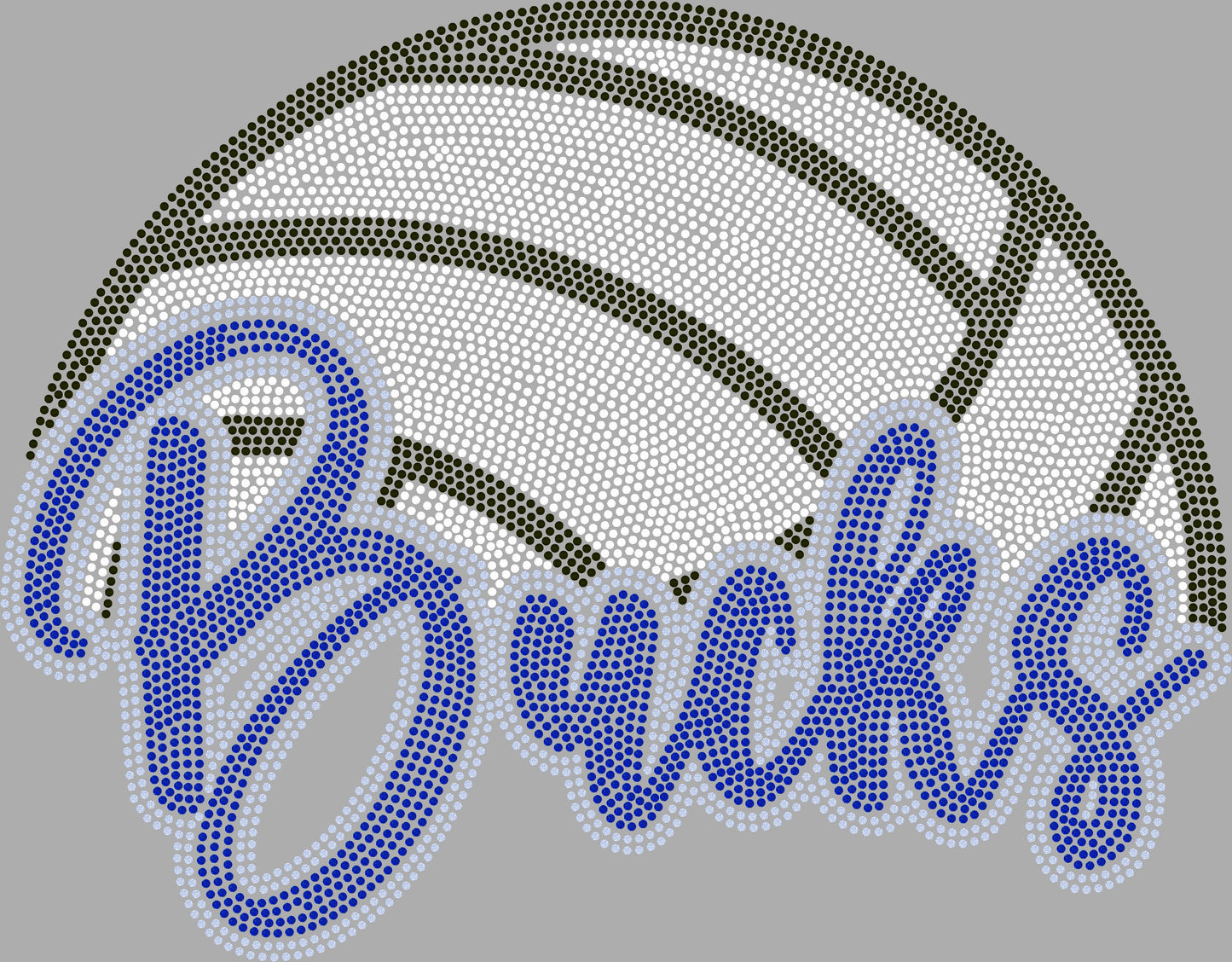 Bucks Volleyball Approximately 11" wide Spangle Transfer