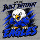 Eagles Blue Built Different Mascot Ready to Press DTF Transfers Sublimation Transfers