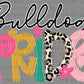 Bulldog Pride Wild and Colorful Mascot Ready to Press Transfer Direct to Film DTF Transfers