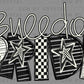 Bulldog Pride Stars Checkered Mascot Sports Ready to Press Transfer DTF Transfer Sublimation Transfer