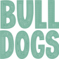 Bulldogs Stacked 11" One Color Ready to Press Spangle Transfer Bling Transfer Sparkle Transfer