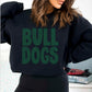 Bulldogs Stacked 11" One Color Ready to Press Spangle Transfer Bling Transfer Sparkle Transfer