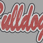 Bulldogs Approximately 11" wide Spangle Transfer 3 colors