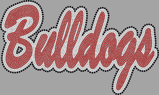 Bulldogs Approximately 11" wide Spangle Transfer 3 colors