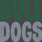 Bulldogs Stacked 11" 2-Color Ready to Press Spangle Transfer Bling Transfer Sparkle Transfer