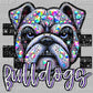 Bulldogs Faux Rhinestones Effect Ready to Press Transfer DTF Transfer Sublimation Transfer
