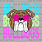 Bulldogs Colorful Mascot Ready to Press Instant Peel DTF Transfers Sublimation Transfers