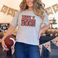 Bulldogs Faux Embroidery Stripes Red Sports Mascot Ready to Press Transfer DTF Transfer Sublimation Transfer