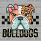 Bulldogs Cartoon Mascot Ready to Press Transfer DTF Transfer Sublimation Transfer