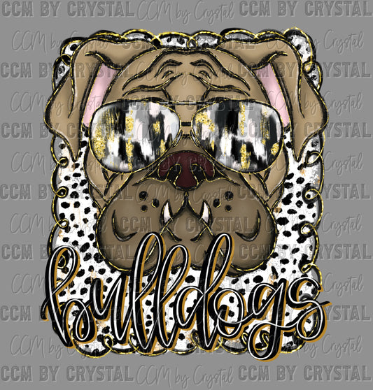 Bulldogs Gold DTF Transfer Sublimation Transfer