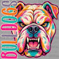 Bulldogs Colorful Mascot Ready to Press DTF Transfers Sublimation Transfers